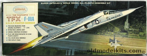 Aurora 1/48 TFX F-111A USAF, 368-249 plastic model kit